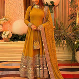 Charming Roman Silk Anarkali Gown