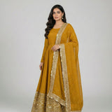 Charming Roman Silk Anarkali Gown
