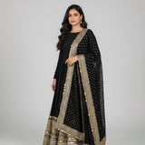 Charming Roman Silk Anarkali Gown