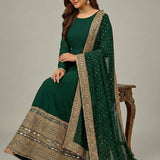 Charming Roman Silk Anarkali Gown