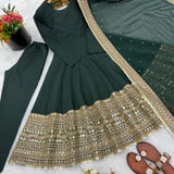 Charming Roman Silk Anarkali Gown