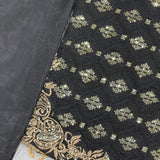 Black Embroidered Gmy Silk Suit