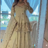 Stunning Embroidered Silk Top Lehenga