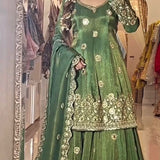 Stunning Embroidered Silk Top Lehenga