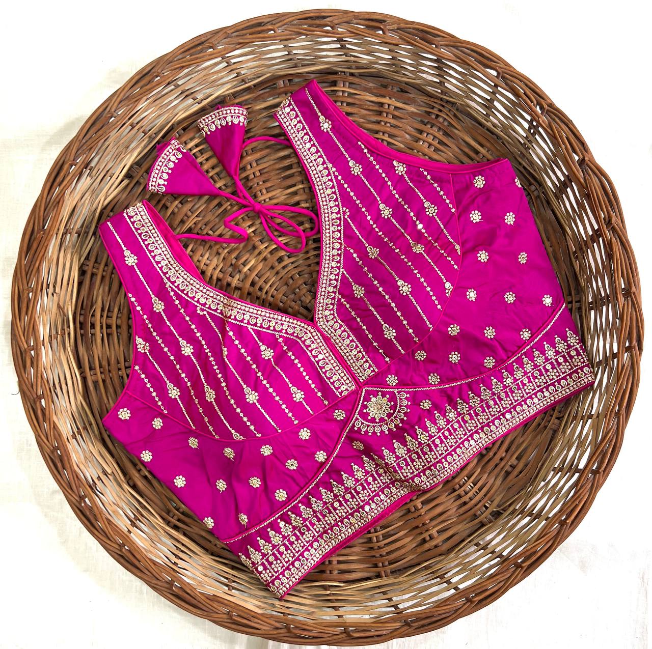 Attractive Chakori Silk Blouse