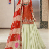 Designer Fandy Silk Top Lehenga