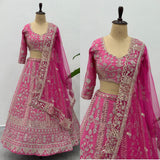 Radiate Pink Embroidered Lehenga