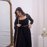 Black Exclusive Georgette Anarkali Gown