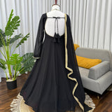 Black Exclusive Georgette Anarkali Gown