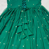 Fancy Green Blooming Anrkali Gown