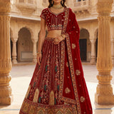 Lavish Patchwork Embroidered Lehenga