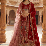 Lavish Patchwork Embroidered Lehenga