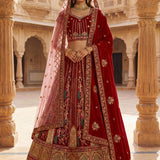Lavish Patchwork Embroidered Lehenga