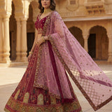 Lavish Patchwork Embroidered Lehenga