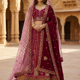 Lavish Patchwork Embroidered Lehenga