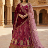 Lavish Patchwork Embroidered Lehenga