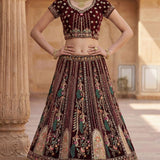 Lavish Patchwork Embroidered Lehenga