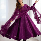 Premium Lakhnavi Georgette Anarkali Gown