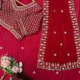 Reddish Beds Fendy Silk Saree