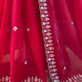 Reddish Beds Fendy Silk Saree