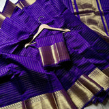 Violet Art Silk Jacquard Saree