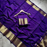 Violet Art Silk Jacquard Saree