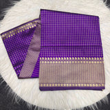 Violet Art Silk Jacquard Saree