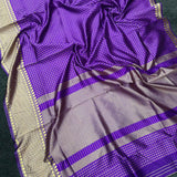 Violet Art Silk Jacquard Saree