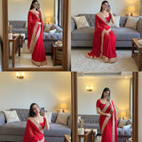 Reddish Fashionista Pure Georgette Saree