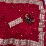 Reddish Fashionista Pure Georgette Saree