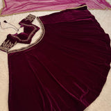 Glamourous Velvet Lehenga Choli