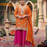 Premium Orange Top Sharara