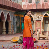 Premium Orange Top Sharara