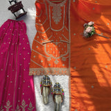 Premium Orange Top Sharara