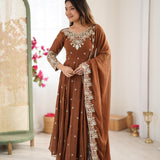 Elegant Embroidered Designer Gown