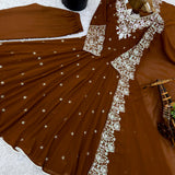 Elegant Embroidered Designer Gown