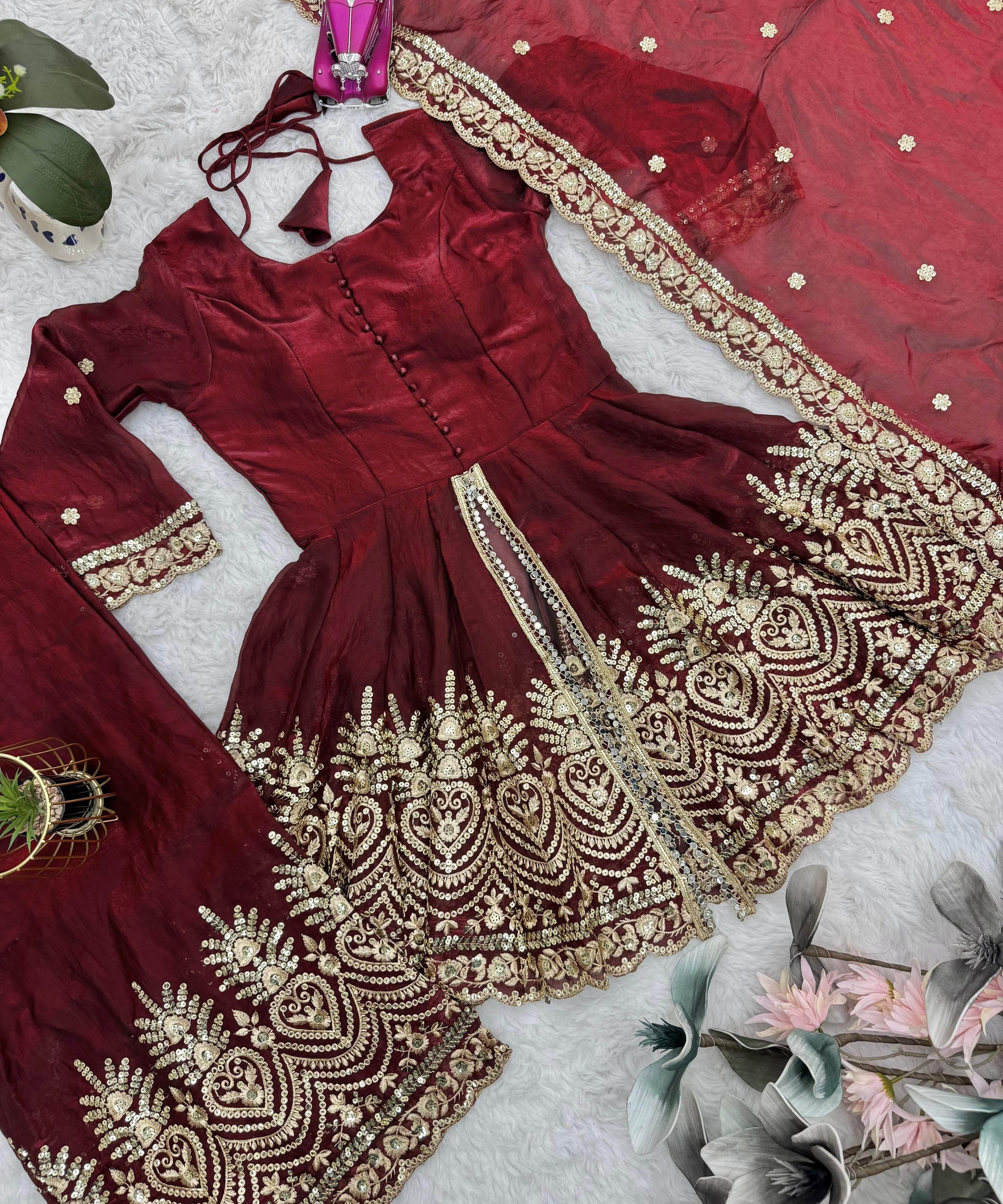 Designer Partywear Fandy Silk Suit