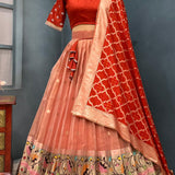 Traditional Paithani Silk Lehenga Choli