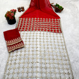 Reddish Designer Fandy Silk Saree