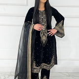 Premium Velvet Embroidered Suit