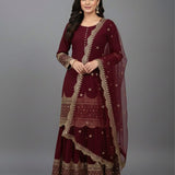 Elegant Embroidered Sharara Suit