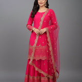 Elegant Embroidered Sharara Suit