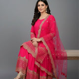 Elegant Embroidered Sharara Suit