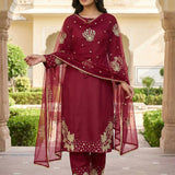 Lavish Natural Silk Suit Set