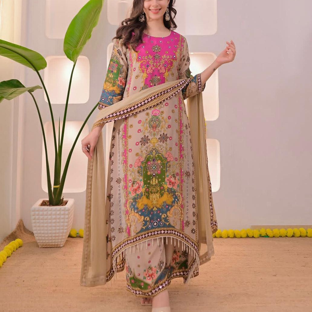 plus size noori anarkali round plaza set