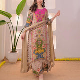 plus size noori anarkali round plaza set