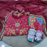 plus size noori anarkali round plaza set