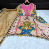 plus size noori anarkali round plaza set