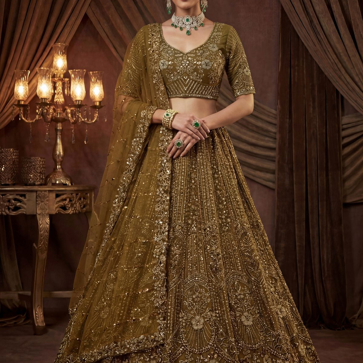 Thread work Combine Partywear lehenga choli