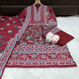 plus size Exquisite Pakistani Style Maslin Suit Set
